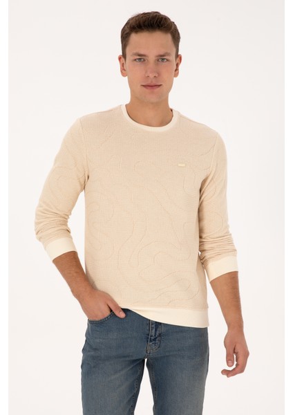Erkek Krem Sweatshirt 50308910-VR071