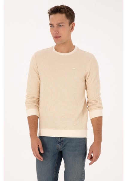 Erkek Krem Sweatshirt 50308910-VR071 modelleri
