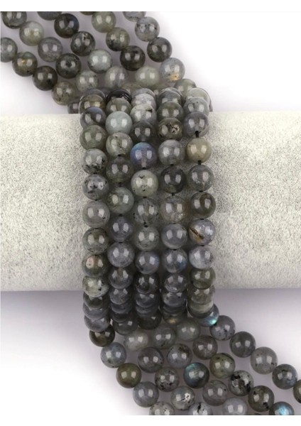 Labradorit Doğal Taş Dizi 8 mm Yuvarlak Kesim