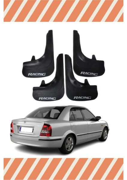 Mazda 323 Familia Racing Yazılı 4'lü Tozluk Çamurluk Paçalık