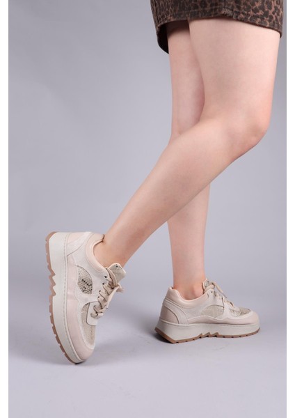 Lily Süet Cilt Garnili Sneakers Ten indirimleri