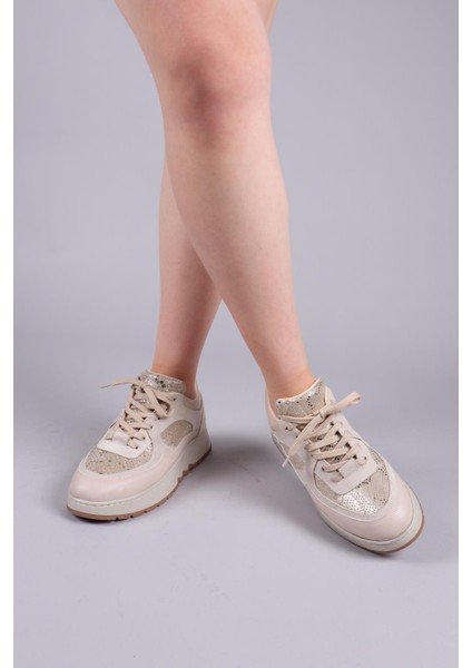 Lily Süet Cilt Garnili Sneakers Ten