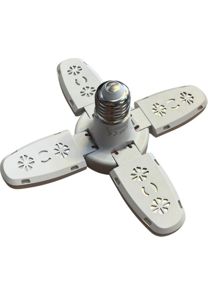 CT-1151 30 Watt 4 Kollu Pervane LED Ampul 6500K Beyaz Işık E-27 Duy 2 Adet modelleri