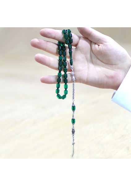 Kararmaz Metal Arnavut Püsküllü Uçlu Kapsül Kesim Yeşil Ateş Kehribar Tesbih modelleri