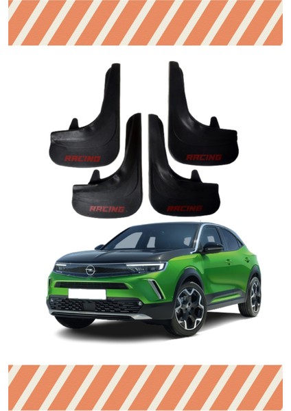 Opel Mokka 2012-2020 Racing Yazılı 4'lü Tozluk Çamurluk Paçalık
