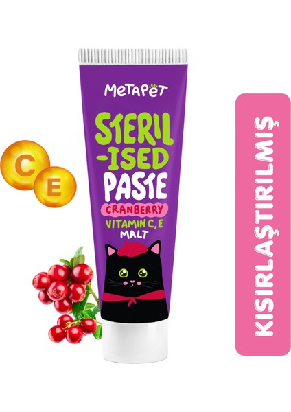Kısırlaştırılmış Kediler Için Premium Sterilised Paste, Maltı Macunu Vitamini Mamasına