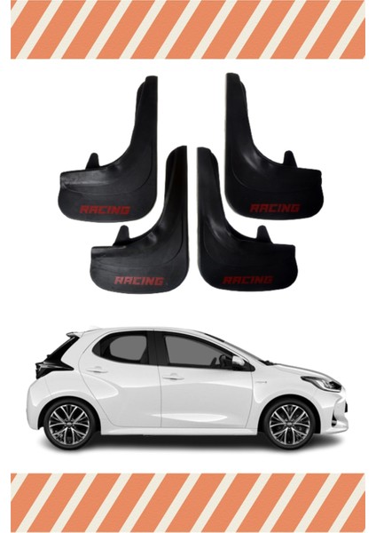 Toyota Yaris Racing Yazılı 4'lü Tozluk Çamurluk Paçalık