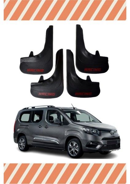 Toyota Proace City Racing Yazılı 4'lü Tozluk Çamurluk Paçalık
