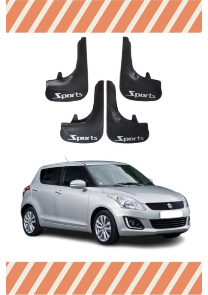 Suziki Swift Sports Yazılı 4'lü Tozluk Çamurluk Paçalık