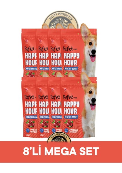Plus Happy Hour 8'li Köpek Maması Mega Set 3 / 8X60GR
