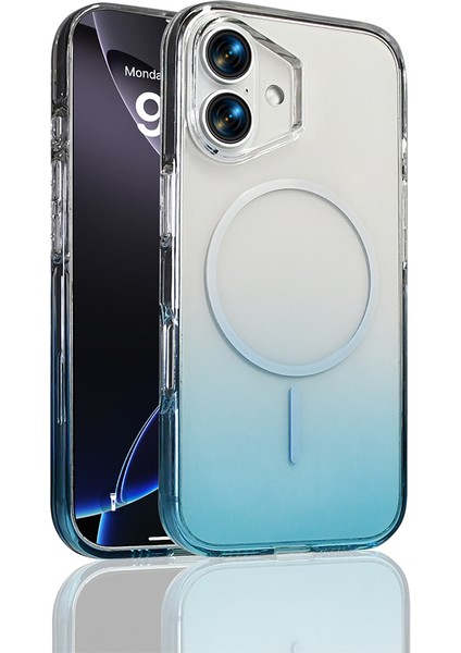 iPhone 17 Kılıf M-Safe Şarj Özellikli Zore Septik Silikon Kapak - Turkuaz