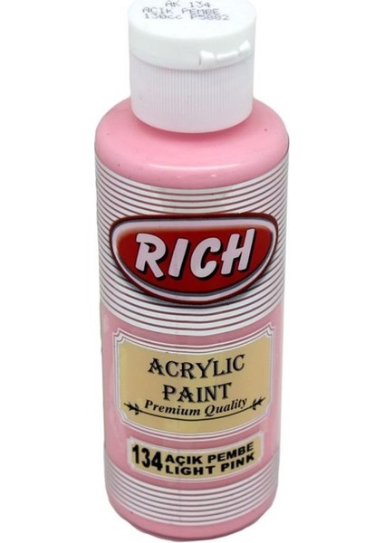 Rich Akrilik Boya Master 120 cc Açık Pembe 134