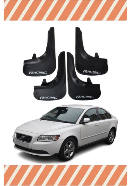 Volvo S 40 Racing Yazılı 4'lü Tozluk Çamurluk Paçalık