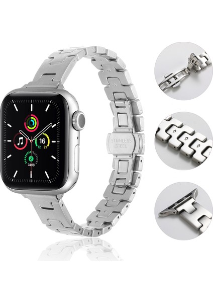 Watch 7 41MM Zore KRD-150 Metal Kordon Strap Kayış - Gümüş