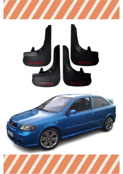 Opel Astra G 1998-2009 Racing Yazılı 4'lü Tozluk Çamurluk Paçalık