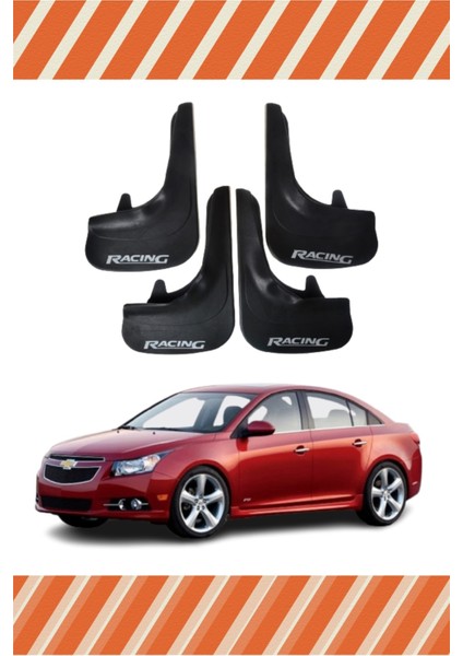 Chevrolet Cruze Sedan Racing Yazılı 4'lü Tozluk Çamurluk Paçalık