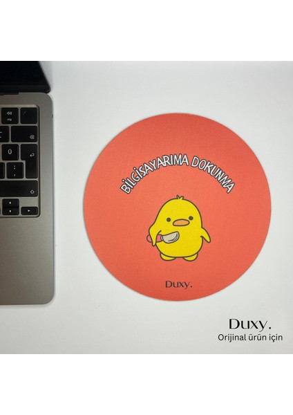 Sevimli Civciv Desenli Mouse Pad, 19 Cm, Kauçuk Kaymaz Taban, Ev, Ofis ve Oyun Için Rahat ve Yumuşak