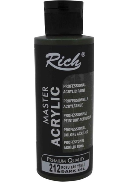 Rich Akrilik Boya Master 120 cc Koyu Yağ Yeşili 120-212