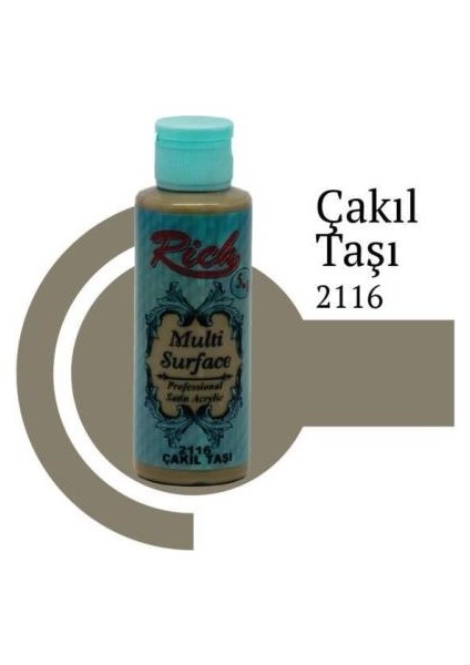 Rich Akrilik Boya Multi Surface 120 cc Çakıl Taşı 2116