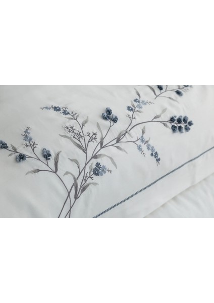 Çift Kişilik Dantela Sementa Antrasit Nakışlı Pamuk Saten Nevre. Takımı modelleri