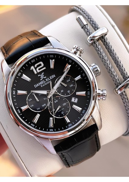 Deri Kordon Iç Kadran Fonksiyonları Aktif 3 Atm Suya Dayanıklı Erkek Kol Saati E14063-1