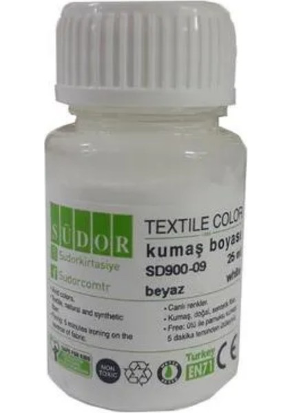 Kumaş Boyası Tişört Çanta Tekstil Boyası 25 ml 1 Adet Südor Kumaş Boyası