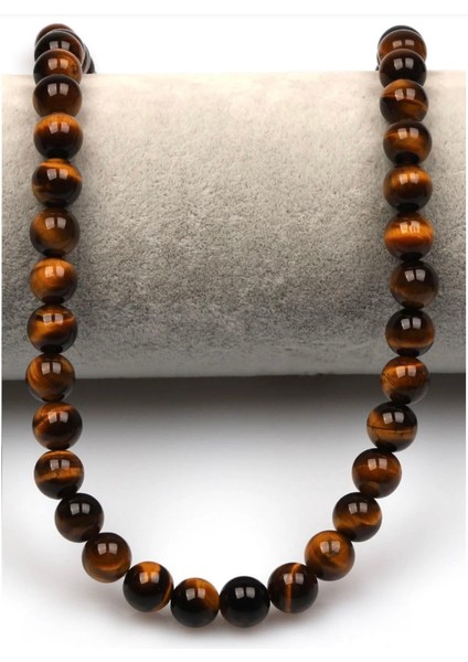 Kaplan Gözü (A Kalite) Doğal Taş Dizi 8 mm Yuvarlak Kesim fiyatları