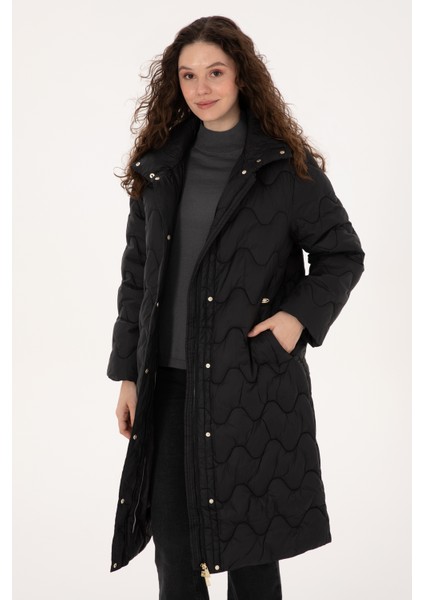 Kadın Siyah Kaban 50308608-VR046 fiyatları