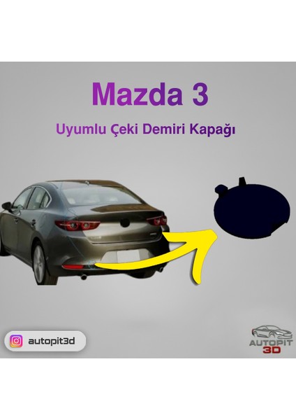 Mazda 3 Uyumlu Çeki Demiri Kapağı