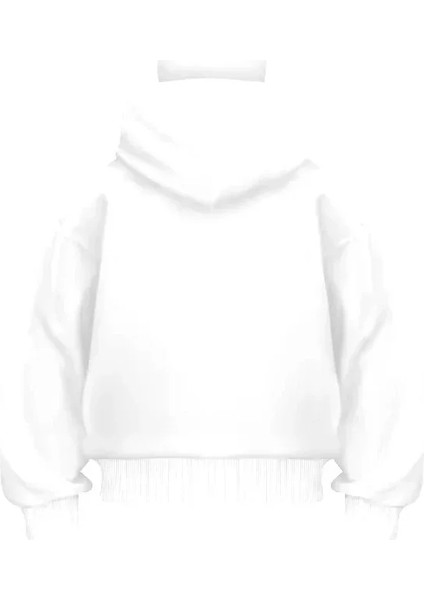 Samuray Ninja Çift Kapşonlu Zıp Fermuarlı Kanguru Çepli Tam Fermuarlı Hoodie Swetshirt - Beyaz fiyatları