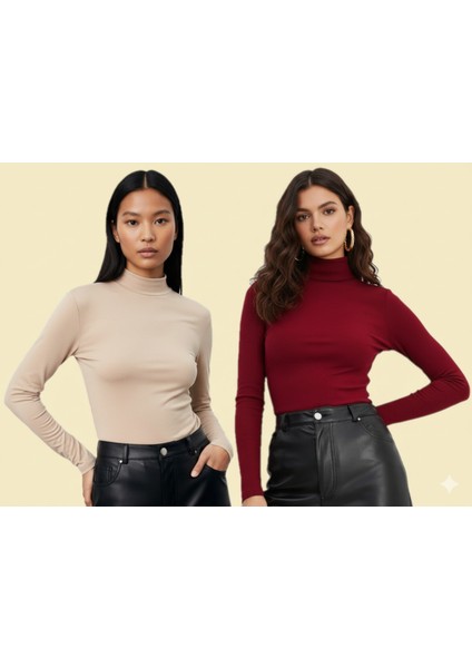 Uzun Kollu 2'li Kadın Balıkçı Yaka Badi