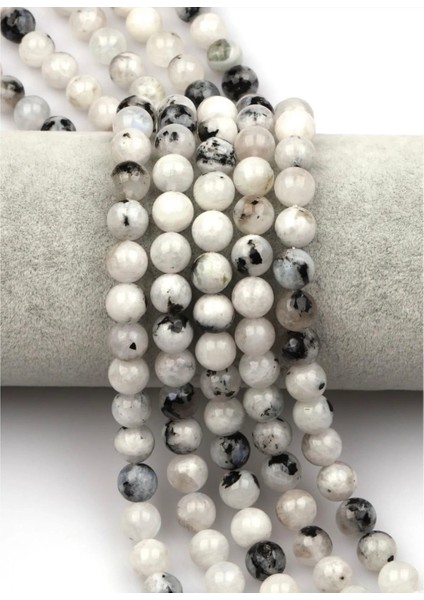 Ay Taşı Doğal Taş Dizi 8 mm Yuvarlak Kesim