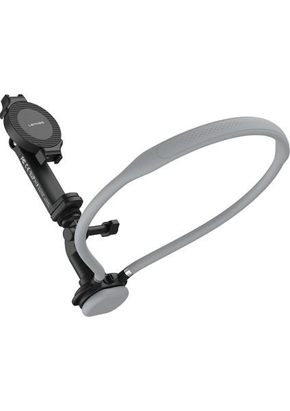 CR203 2in1 Eller Serbest Magnetik Boyun Askılı Telefon Tutucu Siyah