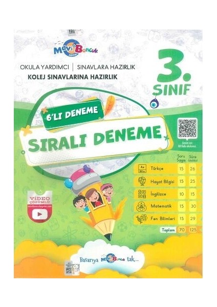 Mavi Boncuk 3.sınıf Sıralı 6'lı Deneme