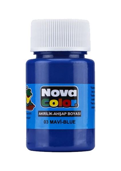 Nova Color Akrilik Boya Şişe 30 cc Mavi NC-171