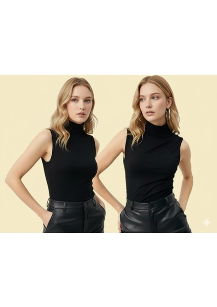 Sıfır Kollu 2'li Kadın Balıkçı Yaka Badi