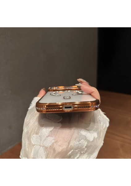 Iphone 17 Promax Uyumlu Şeffaf Taşlı Magsafe Özellikli Kılıf