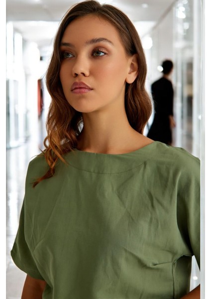 İkili Alt Üst Kısa Kollu Keten Takım