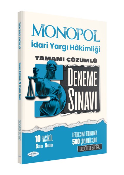 2025 Idari Yargı Hakimliği Tamamı Çözümlü 5 Deneme Sınavı