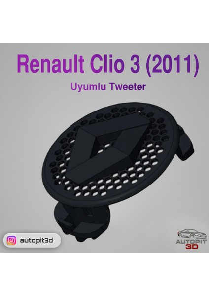 Renault Clio 3 (2011) Uyumlu Tweeter Kapak