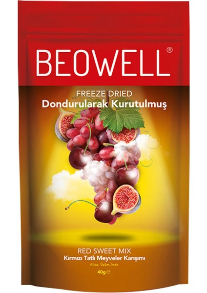 Red Sweet Mix – Freeze Dried Dondurularak Kurutulmuş Kırmızı Meyve Karışımı 40 gr