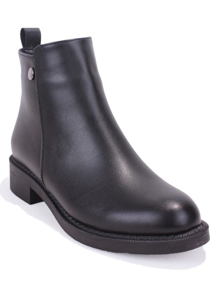 DZA07-1062770 Siyah Günlük Düz Topuk Kadın Bot