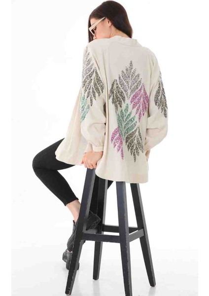 Nakışlı Keten Kimono fiyatları