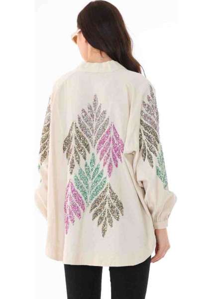 Nakışlı Keten Kimono fırsatları