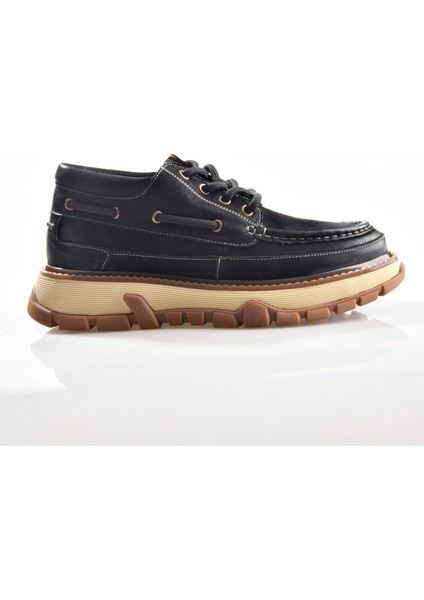 25K550 Erkek Hakiki Deri Kalın Taban Bilekli Ayakkabı