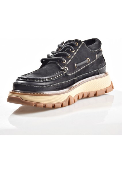 25K550 Erkek Hakiki Deri Kalın Taban Bilekli Ayakkabı fırsatları