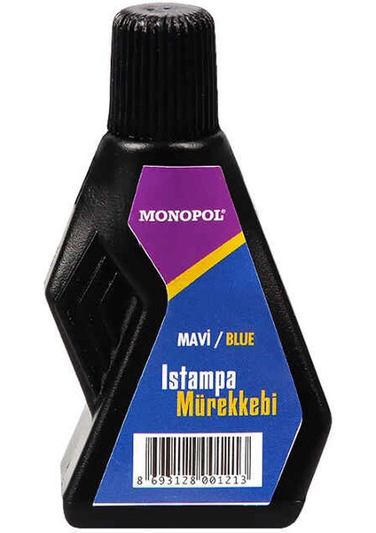 Monopol Istampa Mürekkebi 30 ml Mavi (12 Adet)