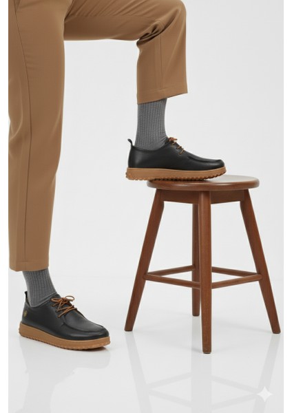 Kadın Hakiki Deri Ortopedik Lastik Bağcıklı Yumuşak Mevsinlik Günlük Ayakkabı BD25/MA2610 fiyatları