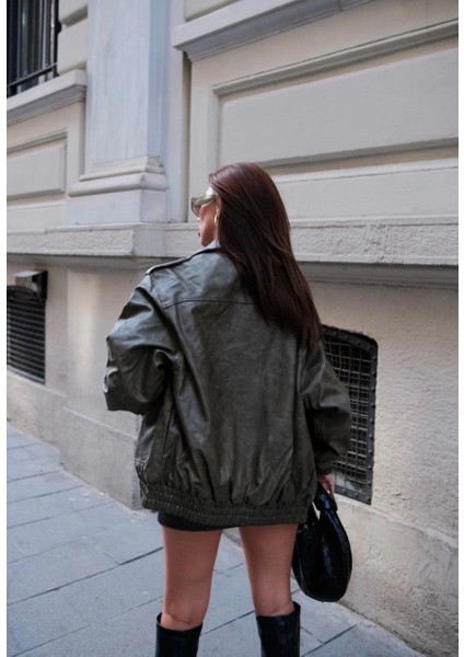 Suni Deri Pilot Ceket -Vlmr indirimleri