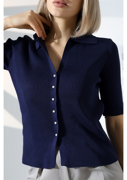 Inci Düğmeli Kısa Kol Zara Model Bluz